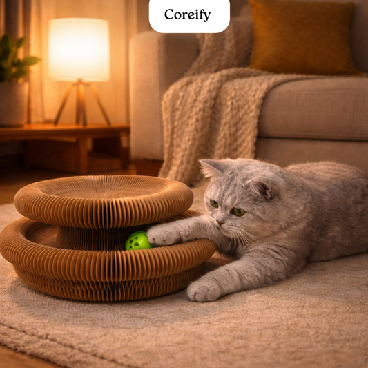 They play. You stop worrying.  The Forever Hunt™ Cat Scratcher